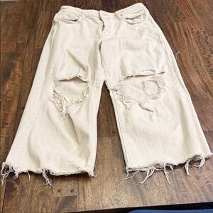 Wild Fable Cream Denim Shorts